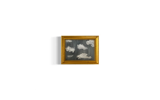 dark blue clouds in vintage frame