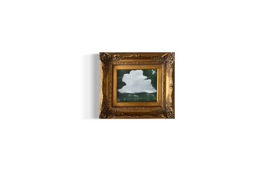 green cloud in vintage frame