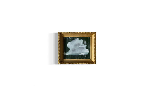 Green cloud in thin vintage frame