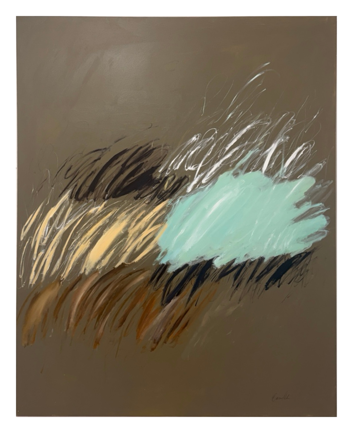 Siren by Camille Cornett — 48 × 60 inch original abstract painting.